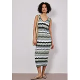 STREET ONE Midikleid Zick-Zack-Muster Grün 44