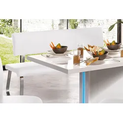 Polsterbank MCA FURNITURE "Arco", weiß, B:175cm H:86cm T:59cm, Sitzbänke, belastbar bis 280 Kg, Echtleder, in verschiedenen Breiten