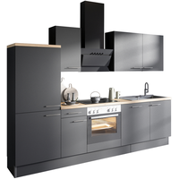 OPTIFIT Küchenzeile Optikoncept Ingvar 270 cm Anthrazit