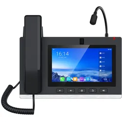 Fanvil A308I, IP-Telefon, Schwarz, Kabelgebundenes Mobilteil, Android, Im Band,
