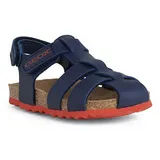 GEOX Jungen B Chalki Boy Sandalen, Navy Red, 26 EU