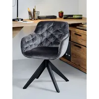 Jahnke Schalenstuhl »KENSINGTON TWIST LOCK« (Set) 1 Stk.Twistlock - dreht sich in Ausgangsposition zurück Jahnke HELLGRAU + schwarz