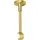 MDEKOR Deckenträger 1-läufig Messing Gold Deckenhalter mit Metallmontageplatte für Gardinenstange 19 mm Abstand kürzbar