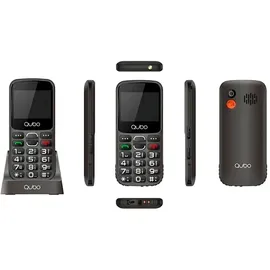 Qubo Mobiltelefon, Dual SIM, Schwarz, Seniorenfreundlich