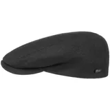 Lipodo Sportflatcap Schirmmütze Uni einfarbig Made in Italy Damen und Herren Sommer Winter schwarz 55 cm - 55