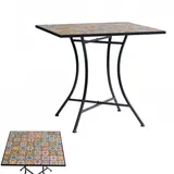 Mosaik Tisch Mosaiktisch Gartentisch Outdoortisch Bistrotisch Garten 77x77xH70cm