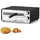 Vevor elektrischer Pizzaofen für 305 mm Pizza 1450 W Pizzabackofen bis 300 °C, Pizzamaker mit Zeit- und Temperaturregelung, Pizzabackmaschine Pizzamaschine multifunktional Grillofen Schwarz