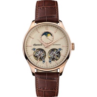 Ingersoll The Chord Mens Automatic Watch I07203 with a Cream Dial and a Brown Genuine Leather Band