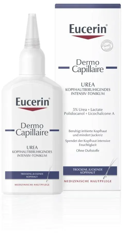 Eucerin DermoCapillaire Urea Kopfhautberuhigendes Intensiv-Tonikum – Beruhigt trockene und juckende Kopfhaut & spendet Feuchtigkeit