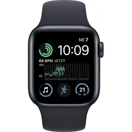 Apple Watch SE 2022 GPS + Cellular 40 mm Aluminiumgehäuse mitternacht, Sportarmband mitternacht