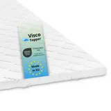 Bodyprotect Topper 140 x 200 x 6 cm, Visco Matratzentopper, Viscoschaum Matratzenauflage, waschbar bis 60 Grad, weiß