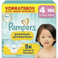 Pampers Premium Protection Gr. 4 (9-14 kg) 186 St.