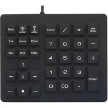 Renkforce USB Nummernblock Spritzwassergeschützt, Staubgeschützt, Touch-Tasten Schwarz