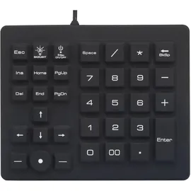 Renkforce USB Nummernblock Spritzwassergeschützt, Staubgeschützt, Touch-Tasten Schwarz