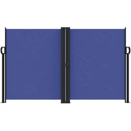 furnicato Seitenmarkise 140 x 600 cm Blau Polyester