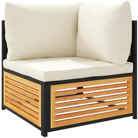 vidaXL Garten-Lounge-Set mit Kissen weiß