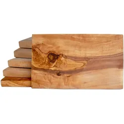 Frühstücksbrett OLIVENHOLZ-ERLEBEN, braun, B:15cm H:1,5cm L:25cm, Olivenholz, Schneidebretter