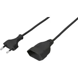 Sygonix SY-5044230 Strom Verlängerungskabel Schwarz 0.20 m