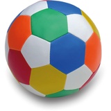 alldoro 60313 Softball Ø 18 cm, Fußball in Mehrfarbig/bunt, Softfußball aus Schaumstoff, weicher Schaumstoffball, Kinderball für Drinnen und Draußen, Spielball für Kinder und Babys ab 0 Monaten