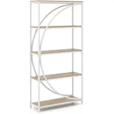 Costway Geometrisches Aktenregal 3750 x 30 x 2150 cm Weiß