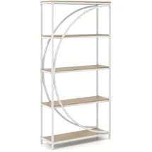 Costway Geometrisches Aktenregal 3750 x 30 x 2150 cm Weiß