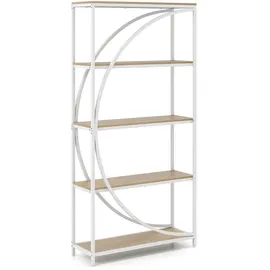 Costway Geometrisches Aktenregal 3750 x 30 x 2150 cm Weiß