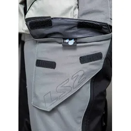 LS2 Apollo wasserdichte Motorrad Textilhose, schwarz-grau, Größe L