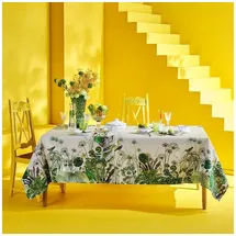 Garnier Tischdecke Nenuphars Parchemin 155 x 225 cm Grün/Rosa/Weiß