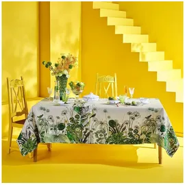 Garnier Tischdecke Nenuphars Parchemin 155 x 225 cm Grün/Rosa/Weiß