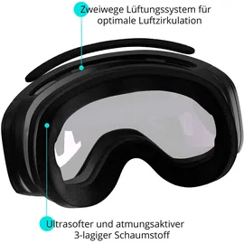 YEAZ Ski- und Snowboard-Brille violett/weiss STEEZE