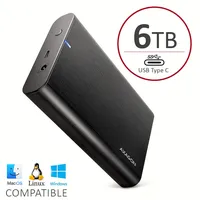 Externe HDD AXAGON Aluminium  6TB USB-C 5Gbps 3,5" 6000GB für Mac, PC, Backups