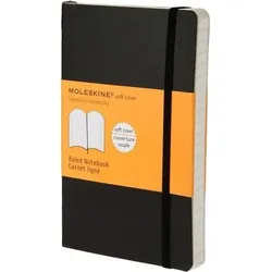 Moleskine Liniertes Notizbuch P schwarz weicher Einband