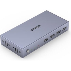 Unitek Przełącznik Unitek UNITEK PRZEŁĄCZNIK KVM 4K HDMI 2.0,2-IN,1-OUT +USB, KVM Switch, Grau