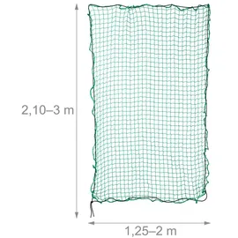 Relaxdays Anhängernetz dehnbar bis 2 x 3 m ungedehnt 1,25 x 2,1 m