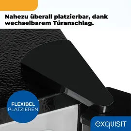 Exquisit KGC5195-65-NF-330E Kühl-Gefrierkombination (193 l, 1575 mm hoch, Schwarz)