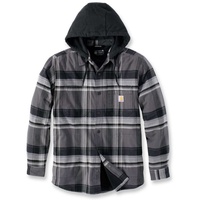 CARHARTT Rugged Flex Flannel Fleece, Textiljacke - Schwarz/Grau - XL