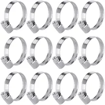 POPPSTAR Edelstahl Schlauchschellen 25-40 mm, mit Bandbreite 9mm, W2-Qualität 12 Stück)