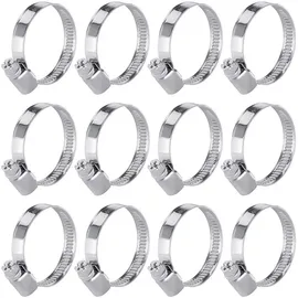 POPPSTAR Edelstahl Schlauchschellen 25-40 mm, mit Bandbreite 9mm, W2-Qualität 12 Stück)