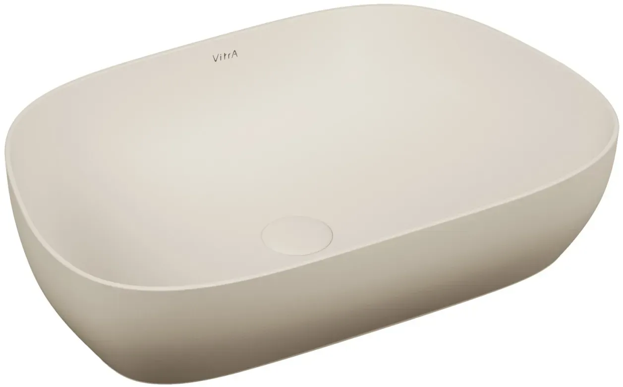 VitrA Outline Aufsatzschale TV 62 x 41 cm CERAFINE Sanitärkeramik Sandbeige Matt,5993B422-0016 5993B422-0016
