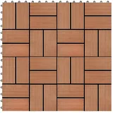 vidaXL Terrassenfliesen 11 Stück WPC 30 x 30 cm 1 qm Teakholzfarbe