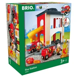 BRIO Spiel Große Feuerwehr-Station mit Einsatzfahrzeug