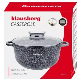 Klausberg Topf mit Marmorbeschichtung 3,3l 22cm KB7521