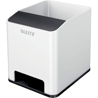 Leitz Stifteköcher WOW Duo Colour perlweiß/schwarz Polystyrol 2 Fächer