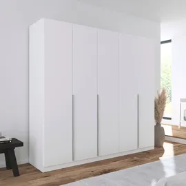 otto home Drehtürenschrank OTTO HOME "Kleiderschrank Schrank Garderobe AGORDO TOPSELLER Schlafzimmer", weiß (alpinweiß), B:226cm H:210cm T:54cm, Holzwerkstoff, Schränke, Drehtürenschrank, durchdachte Innenausstattung, in 7 Breiten und 2 Höhen MADE IN GERMANY,