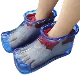 Fuß Soaker Schuhe 1 Paar Wärme Massage Fuß Bad Schuhe Wasser sparter Fuß Basin und Leckdosen & Tragable Fußbad Fuße Badewanne für Pediküre Fuß Spa, Blau