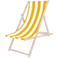 Strandliege Klappbar Sonnenliege Liegestuhl Holz Gartenliege Strandstuhl