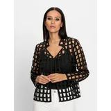 Heine Blusenblazer in schwarz-gemustert | Gr.: 40