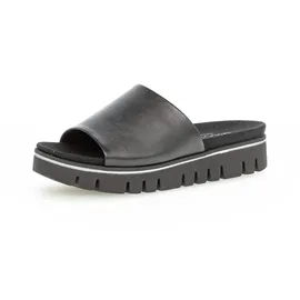 Gabor Damen Pantoletten, Frauen Slipper,Moderate Mehrweite (G),Sommerschuhe,sommerclogs,Sandalen,Slides,schwarz (S.schwarz),37.5 EU / 4.5 UK - 37.5 EU