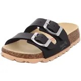 superfit Jungen FUSSBETTPANTOFFEL Hausschuhe, SCHWARZ 0000