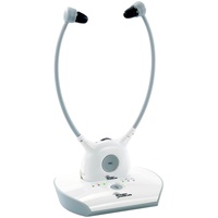 Newgen Medicals Kinnbügelkopfhörer: Hörsystem KH-210 für TV & Musik, mit Funk-Kopfhörer, bis 100 dB (Funk Kinnbügel Kopfhörer, Kinnkopfhörer, Sprachverstärker für Fernseher)